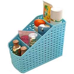 Narayani Multipurpose Compact Plastic Storage Basket, for Office / Kitchen / Bathroom Multicolor